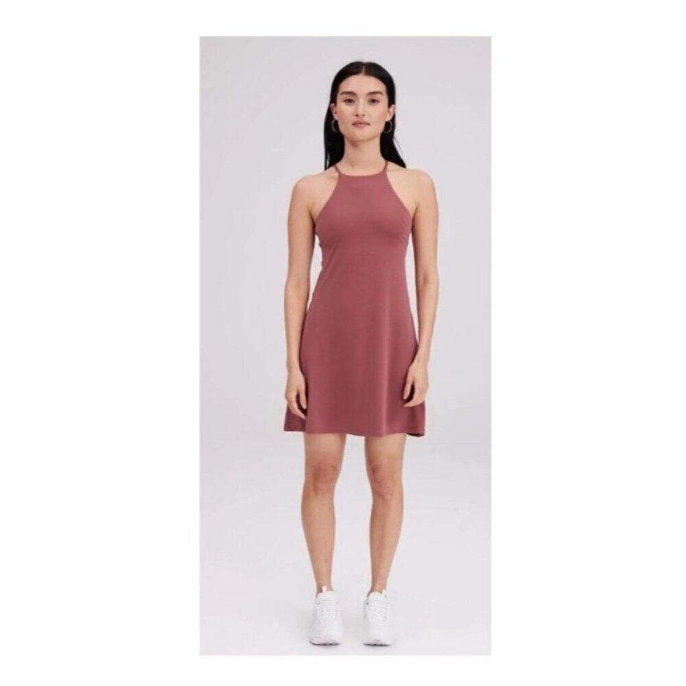Girlfriend Collective FLOAT Naomi Strappy Dress, XSmall, Bike shorts, Pockets